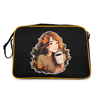 Coffee Lover 02 - Retro Bag - black/gold - Back