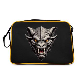 Portrait of a beautiful gargoyle - Retro Bag - black/gold - Back