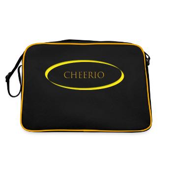 cheerio sei heiter - Retro Tasche - Schwarz/Gold - Hinten
