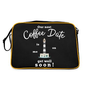 Rétablissez-vous bientôt, je paierai pour la prochaine date de café - Sac Retro - noir/or - Dos