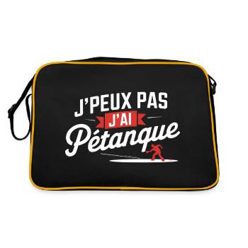 I can't I have petanque - Retro Bag - black/gold - Back