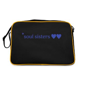 freunde - Retro Tasche - Schwarz/Gold - Hinten