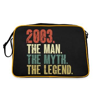 Né en 2003, l’homme, le mythe, la légende - Sac Retro - noir/or - Dos