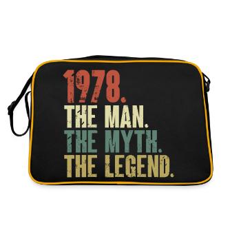 Né en 1978, l’homme, le mythe, la légende - Sac Retro - noir/or - Dos