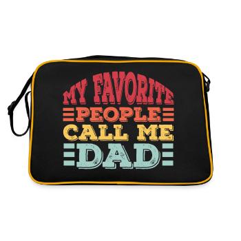 Mes gens préférés m’appellent papa - Sac Retro - noir/or - Dos