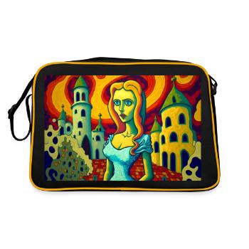 Woman in Antoni Gaudi's dream world - Retro Bag - black/gold - Back