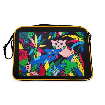 Panthères mystiques Pop Art - Sac Retro - noir/or - Dos