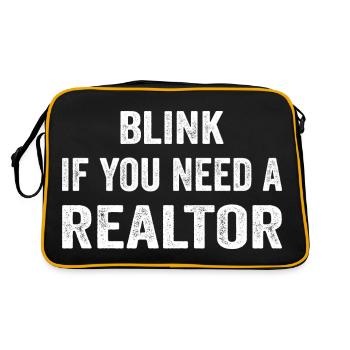 Blink If You Need A Realtor Real Estate Agent - Retro Bag - black/gold - Back