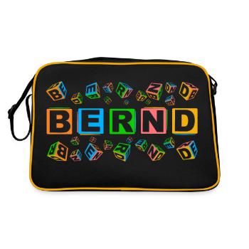 BERND colourful cubes - Retro Tasche - Schwarz/Gold - Hinten