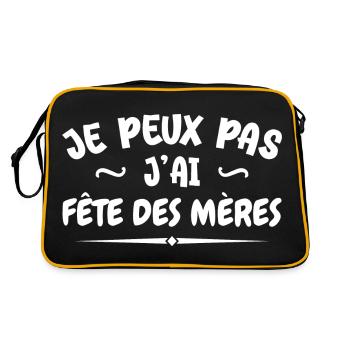 I can't I have Mother's Day - Retro Bag - black/gold - Back
