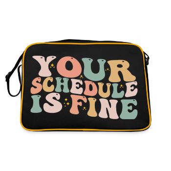 Ihr Zeitplan ist in Ordnung - Schulberater Erster Tag - Retro Tasche - Schwarz/Gold - Hinten