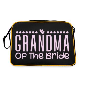 Grandma Of The Bride Wedding Party Family Wedding - Retro Bag - black/gold - Back