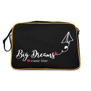 BIG dreams <3 come true - Retro Bag - black/gold - Back