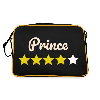 Prince 4 Sterne - Retro Tasche - Schwarz/Gold - Hinten