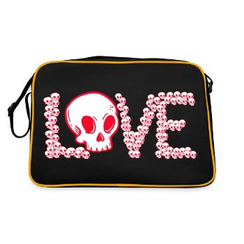 LOVE Skull - Retro Bag - black/gold - Back