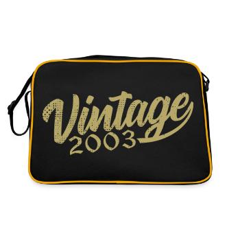 2003 Jahrgang 2003 Retro 2003 Geburtstagsgeschenk - Retro Tasche - Schwarz/Gold - Hinten