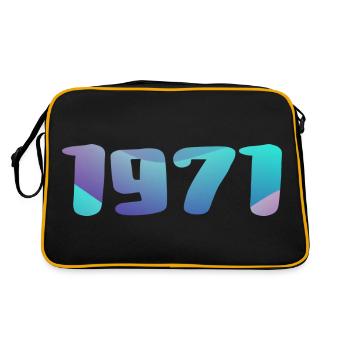1971 Birthday Gift Vintage 1971 Retro 1971 - Retro Bag - black/gold - Back