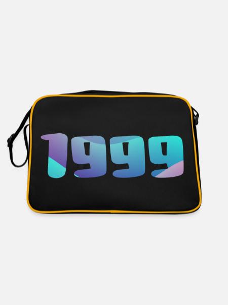 Geburtstagsgeschenk 1999 Jahrgang 1999 Retro 1999 - Retro Tasche - Schwarz/Gold - Hinten
