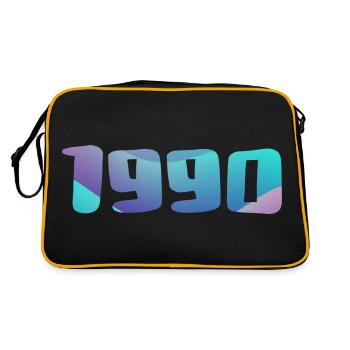 1990 Birthday Gift Vintage 1990 Retro 1990's - Retro Bag - black/gold - Back