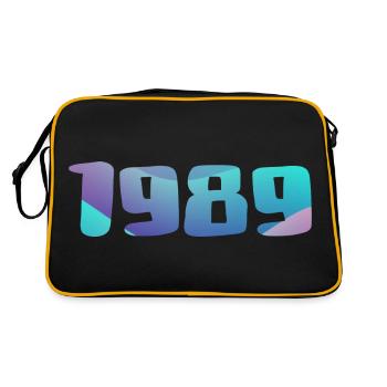 1989 Geburtstagsgeschenk Vintage 1989 Retro 1989 - Retro Tasche - Schwarz/Gold - Hinten