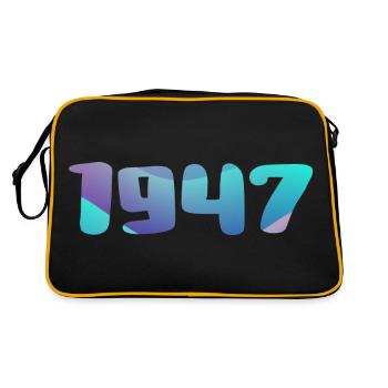 Birthday Gift 1947 Vintage 1947 Retro 1947 - Retro Bag - black/gold - Back