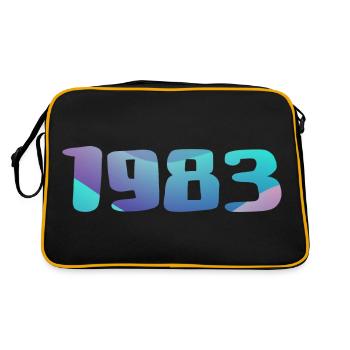 1983 Birthday Gift Vintage 1983 Retro 1983 - Retro Bag - black/gold - Back