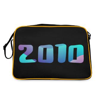 Birthday Gift 2010 Vintage 2010 Retro 2010 - Retro Bag - black/gold - Back