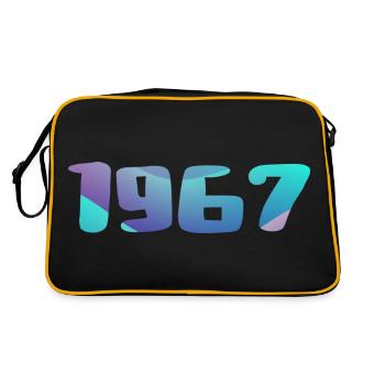 1967 Geburtstagsgeschenk Vintage 1967 Retro 1967 - Retro Tasche - Schwarz/Gold - Hinten