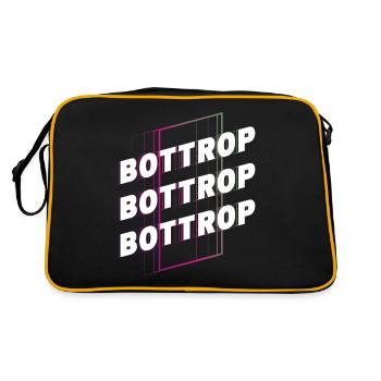 Bottrop Germany City Font Skyline Home - Retro Bag - black/gold - Back