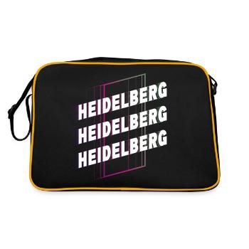 Heidelberg Allemagne City Font Skyline - Sac Retro - noir/or - Dos