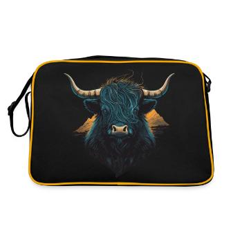 Himalaya Yak - Retro Tasche - Schwarz/Gold - Hinten