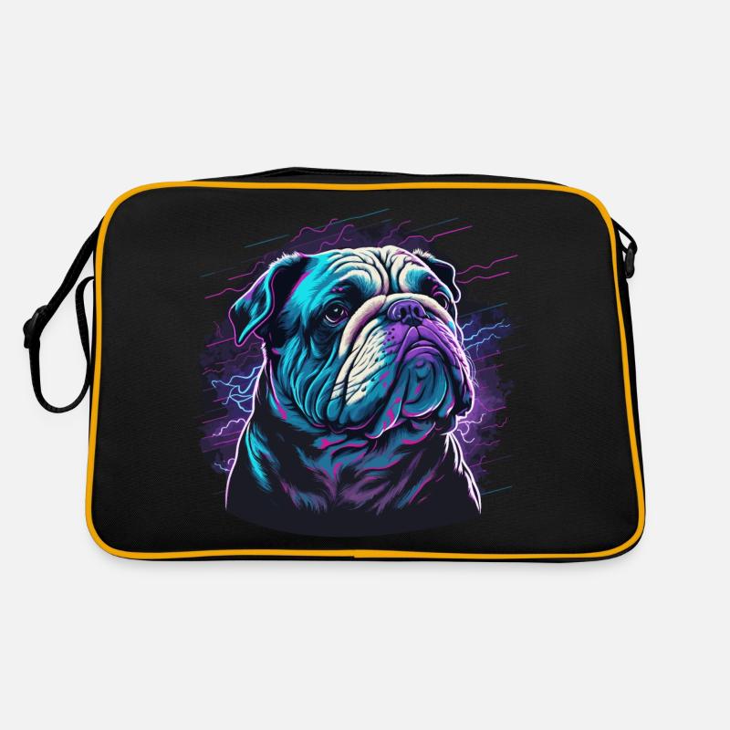 Black Bulldog Retro Bag