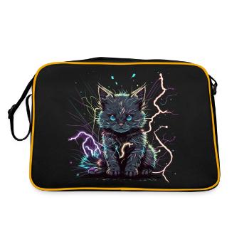 Beast Electric Cat - Retro Tasche - Schwarz/Gold - Hinten