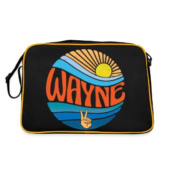 Wayne Hemd Vintage Sunset Wayne Groovy Tie Dye - Retro Tasche - Schwarz/Gold - Hinten