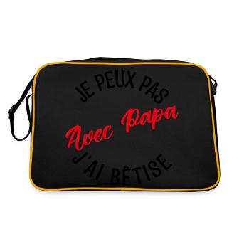 Cadeau papa. cadeau père. cadeau papa de l'année. - Sac Retro - noir/or - Dos