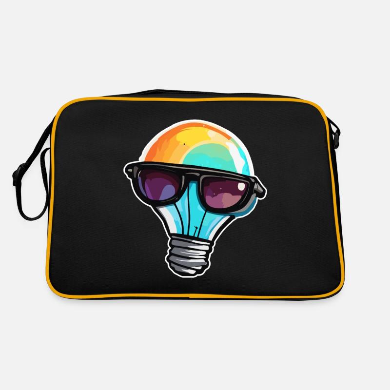 Glühbirne / Leuchtmittel / Helligkeit / Licht Retro Tasche