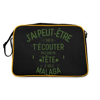 Dans ma Tête je suis à Malaga - Sac Retro - noir/or - Dos