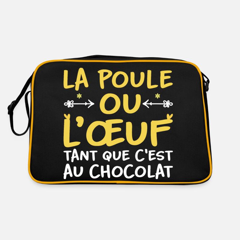 La poule ou l'oeuf tant que c'est au chocolat Sac Retro
