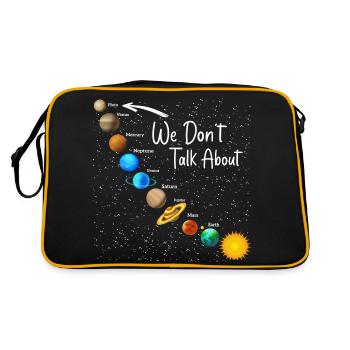 We Don't Talk About Pluto Funny Never Forget Solar - Sac Retro - noir/or - Dos