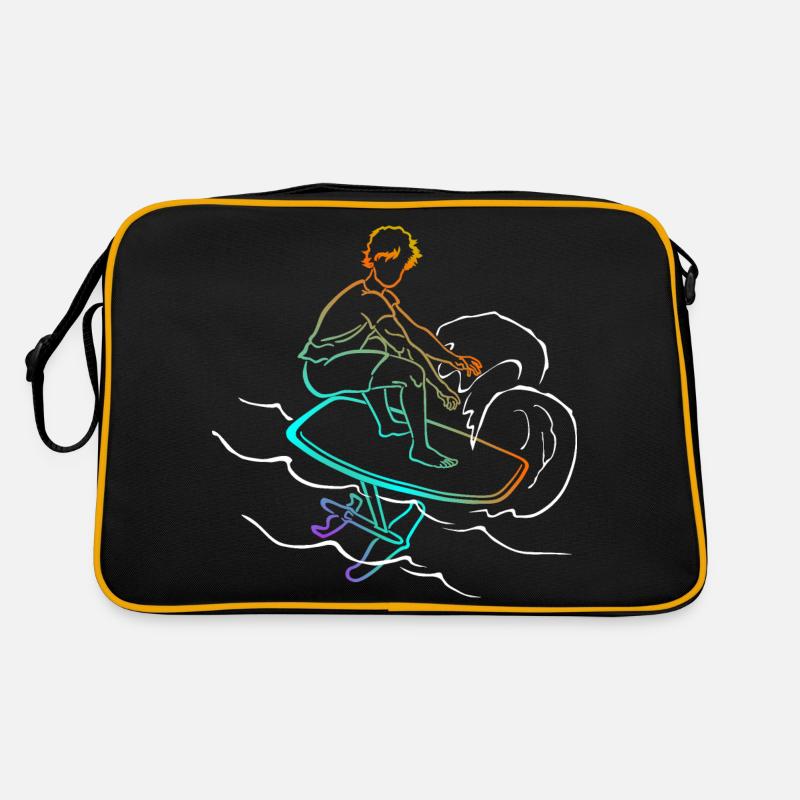 Foil Foiling Wing Sling Surf - Sac Retro - noir/or