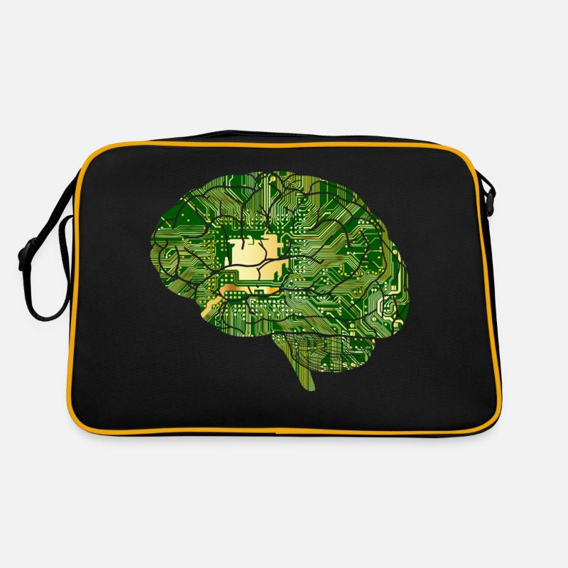 Brain Chip Retro Tasche