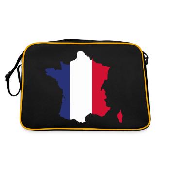 France drapeau - drapeau de la France - Sac Retro - noir/or - Dos