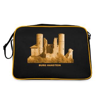 Hanstein Castle Ruin Eichsfeld Bornhagen Thuringia - Retro Bag - black/gold - Back
