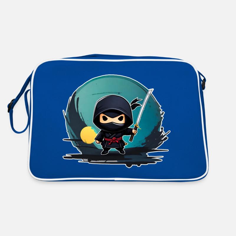 Mignon petit ninja avec épée katana Sac Retro
