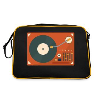 Record player - Retro Bag - black/gold - Back