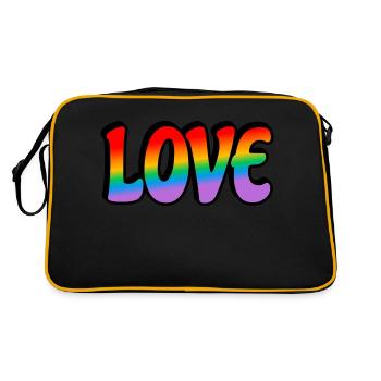 Amour arc-en-ciel rétro - Sac Retro - noir/or - Dos