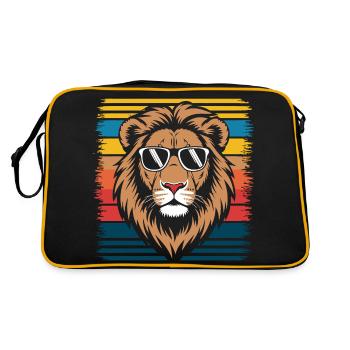 Lion Lion Animal Africa - Retro Bag - black/gold - Back