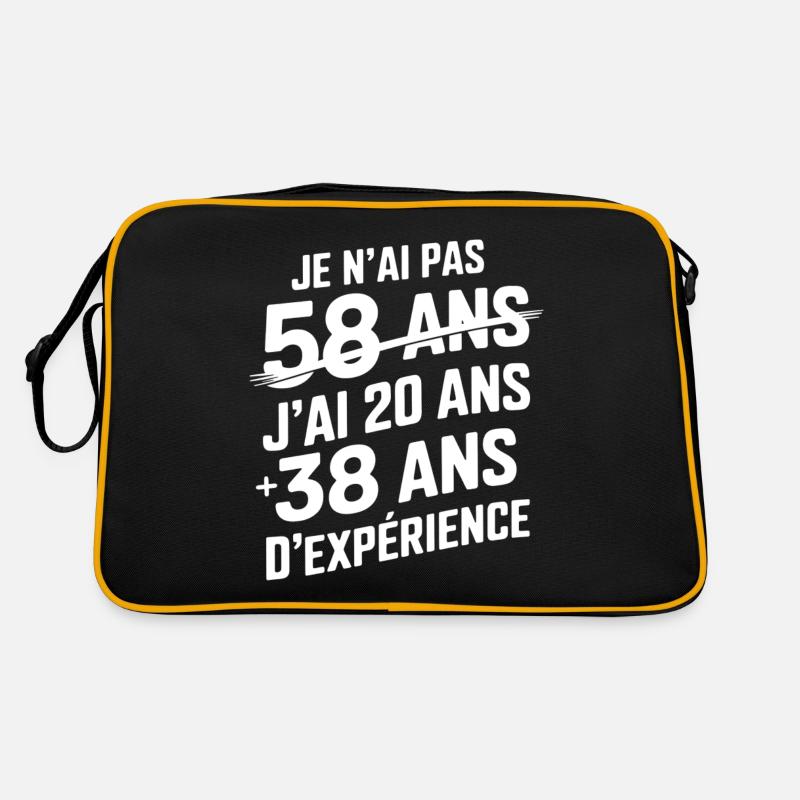 Humor Anniversaries 58 years Retro Bag