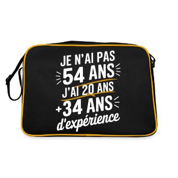 Humor Anniversaries 54 years - Retro Bag - black/gold - Back