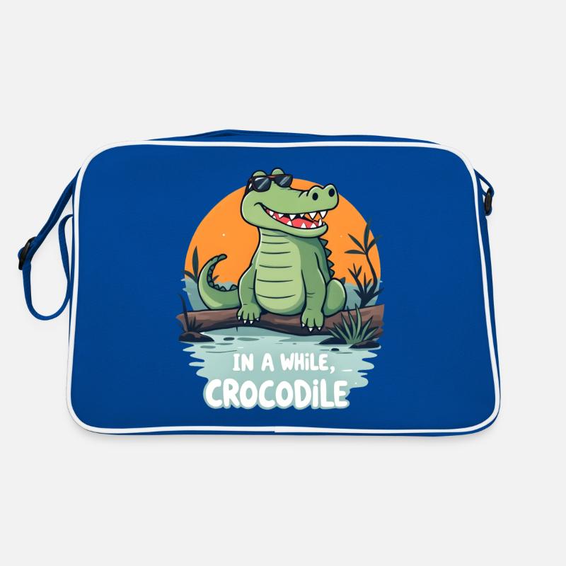 Lustiges Krokodil - In a while crocodile Retro Bag